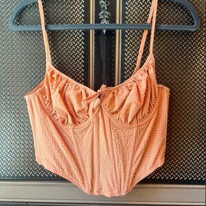 Urban Outfitters Orange Corset Top